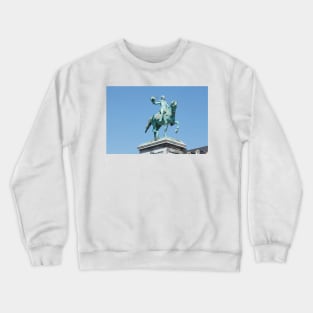 Luxembourg; City; Place; Wilhelm; II; Emperor; equestrian statue; Place Guillaume Crewneck Sweatshirt